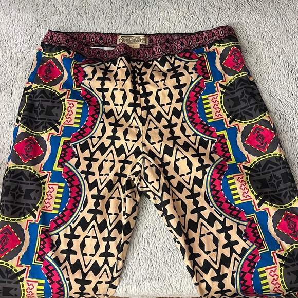 Flying Tomato Pants - Flying Tomato Colorful Bohemian Tapered Dress Pants with side zipper. Size L.